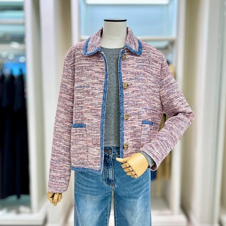 멀티 컬러 트위드 자켓