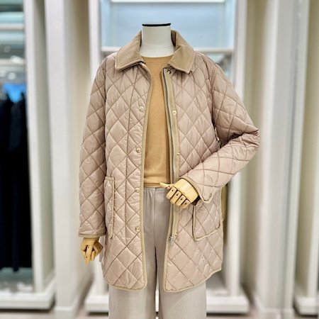 코듀로이 칼라 퀼팅 자켓