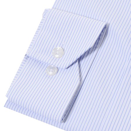 블루 슬림핏 긴팔 셔츠