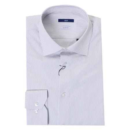 베이지 긴팔 슬림핏 셔츠