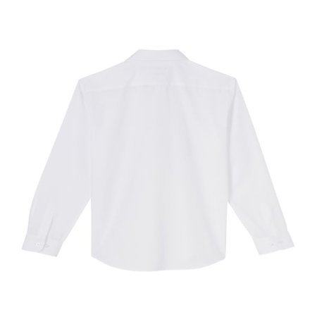 흰색 슬림핏 긴팔 드레스 셔츠