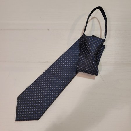 네이비프린트 자동 넥타이