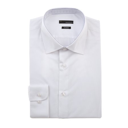 슬림핏 화이트 스판 드레스 셔츠