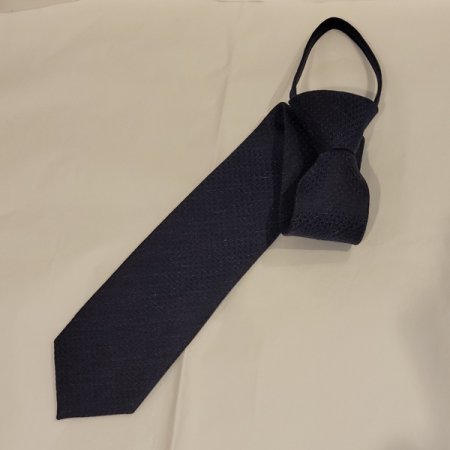 네이비 자가드 자동 넥타이