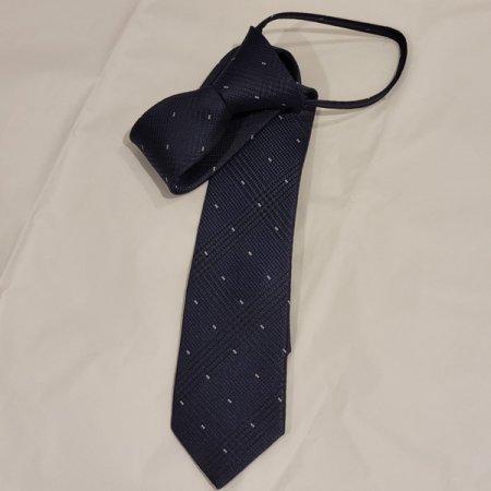 자가드체크 지퍼 넥타이