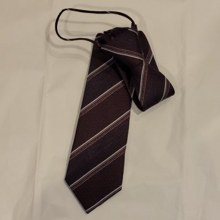 와인 사선 지퍼 넥타이