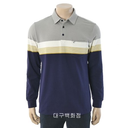 스트라이프 카라 티셔츠