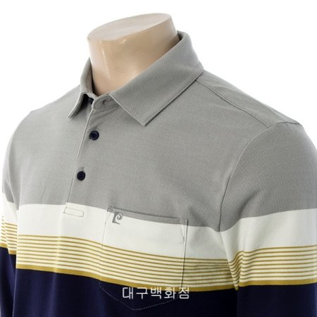 스트라이프 카라 티셔츠