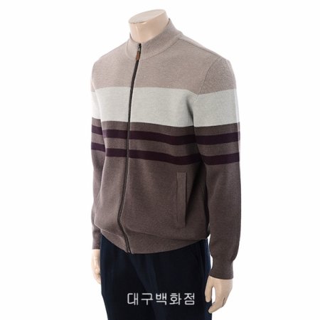 스트라이프 집업 가디건