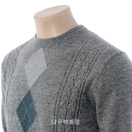 아가일 케이블 라운드 니트