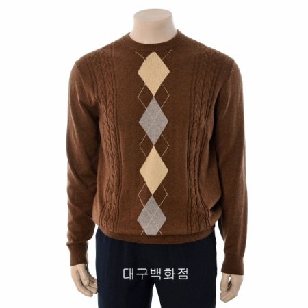 아가일 케이블 라운드 니트