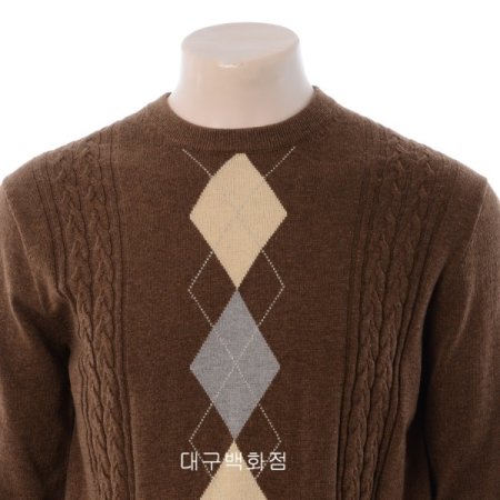 아가일 케이블 라운드 니트