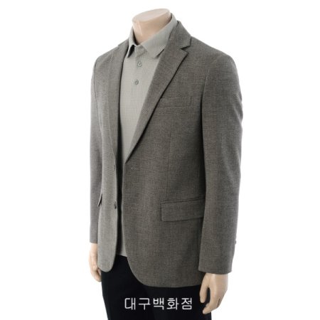 투톤 슬림핏 자켓