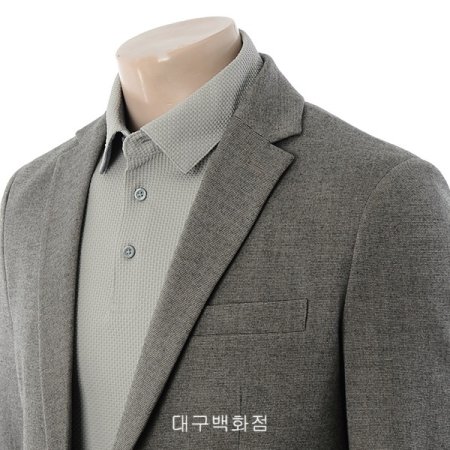 투톤 슬림핏 자켓