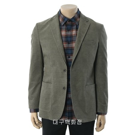 투톤 몰스킨 슬림핏 자켓