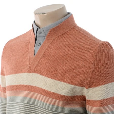 피에르가르뎅 스트라이프 레이어드 니트