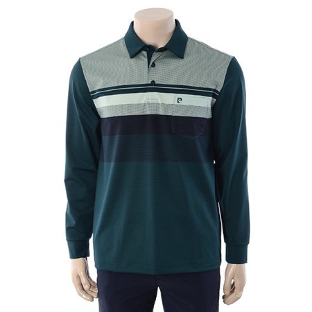 스퀘어 조직 스트라이프 티셔츠