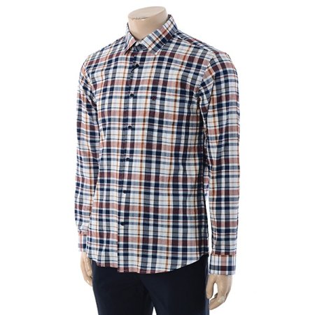 빅체크 써커 노멀핏 셔츠