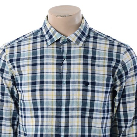 빅체크 써커 노멀핏 셔츠