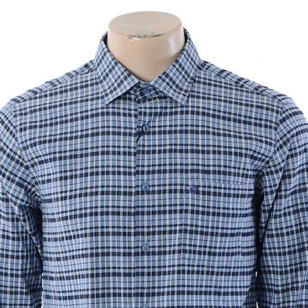 중체크 써커 노멀핏 셔츠