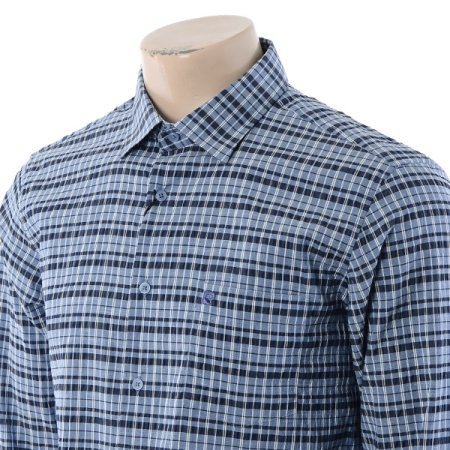 중체크 써커 노멀핏 셔츠