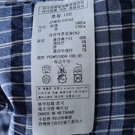 중체크 써커 노멀핏 셔츠