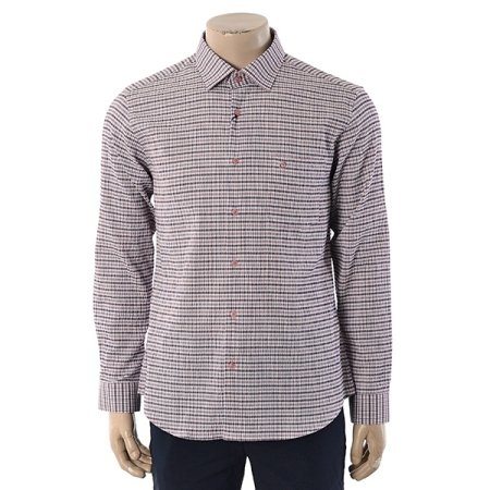 잔체크 써커 노말핏 셔츠