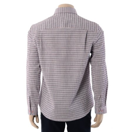 잔체크 써커 노말핏 셔츠