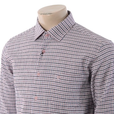 잔체크 써커 노말핏 셔츠