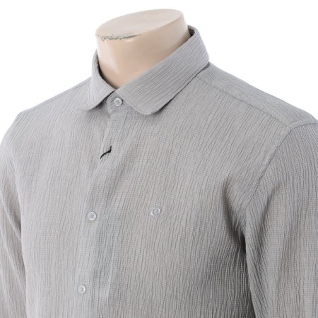 크리즈 조직 슬림핏 셔츠