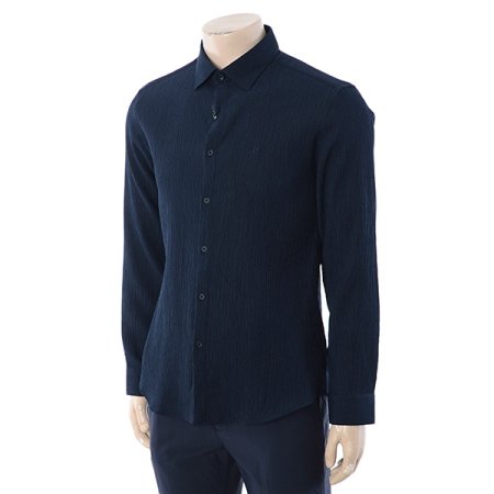 크리즈 조직 슬림핏 셔츠