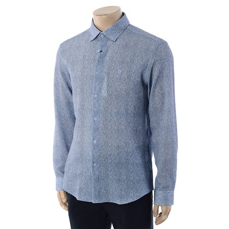 프린트 써커 슬림핏 셔츠