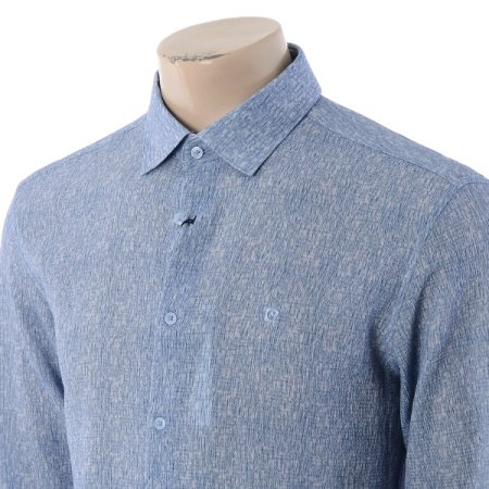 프린트 써커 슬림핏 셔츠