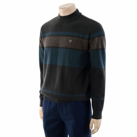 컬러 블러킹 하프터틀니트