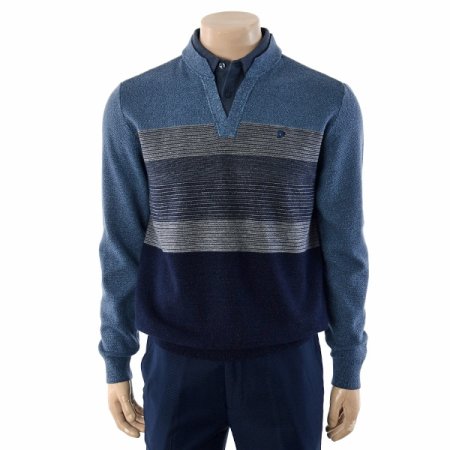 컬러 블럭 레이어드 니트