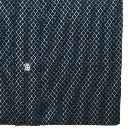 반팔 플라워 도형 변형 프린트 일반핏