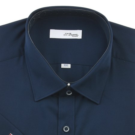 반팔 등중앙 소매 삼색 자수 슬림핏