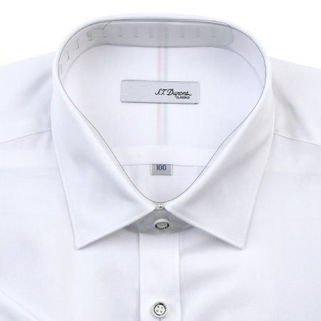 반팔 등중앙 소매 삼색 자수 슬림핏