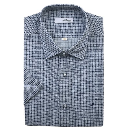 폴리써커 체크 프린트 반팔 일반핏