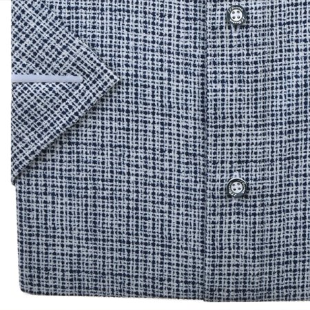 폴리써커 체크 프린트 반팔 일반핏