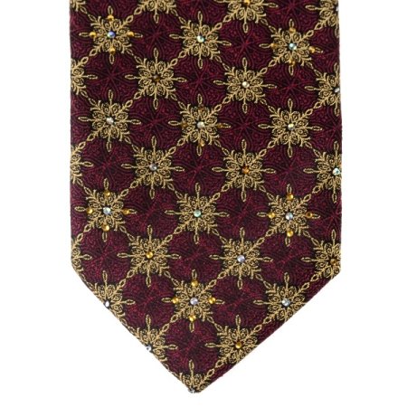 골드빛 클래식 문양의 고가큐빅타이