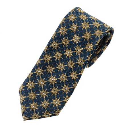 골드빛 클래식 문양의 고가큐빅타이