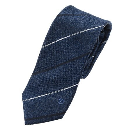 캐주얼한 느낌의 슬림 스트라이프 타이