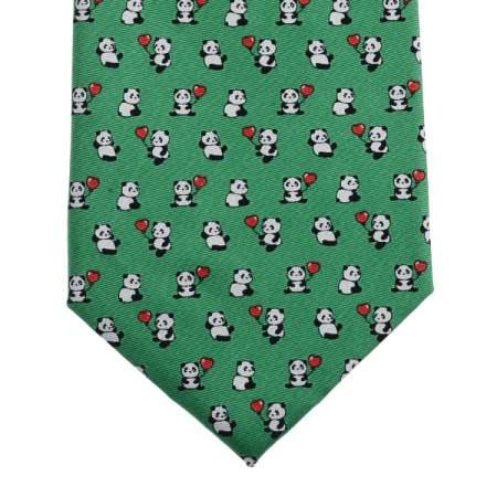 귀여운 판다 캐릭터 나염 타이