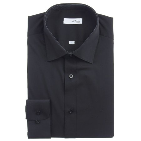 카라 뒷고대의 삼색 자수 셔츠