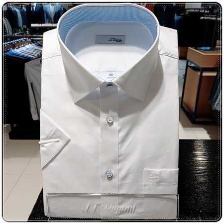 반팔 넥밴드 배색 포인트 일반핏