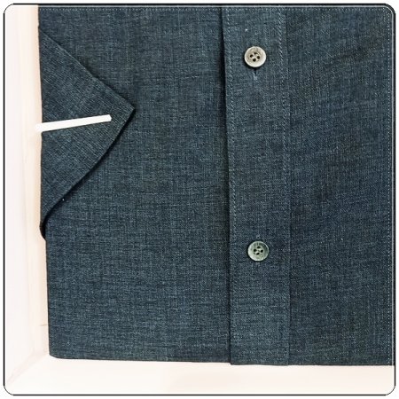 린넨 믹스 반소매 슬림핏셔츠