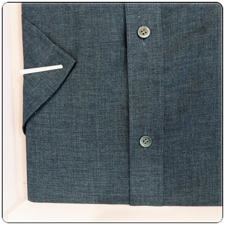 린넨 믹스 반소매 슬림핏셔츠