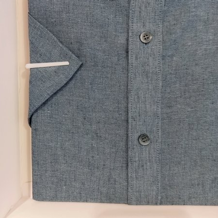 린넨 믹스 반소매 슬림핏셔츠