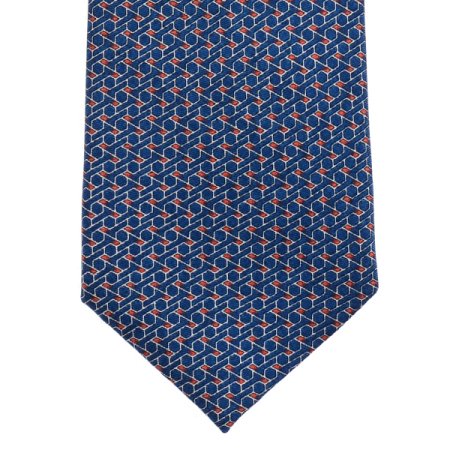 기하학패턴에 그라데이션 컬러 나염타이